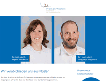 Tablet Screenshot of dr-waldhorn.ch